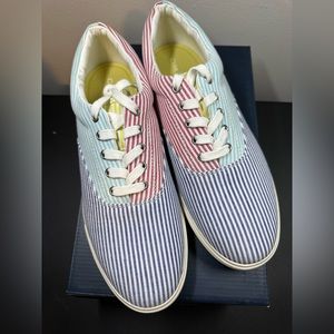 Club Room Men’s Lance Blue Stripe lace up Sneakers. New With box. Size 10 & 12